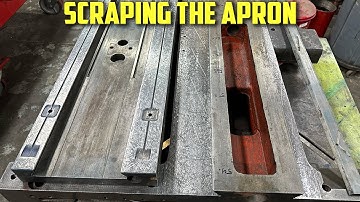 Scraping the Carriage and Topslide | Lion Lathe Restoration