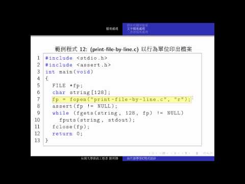 C Programming 檔案處理 3/10