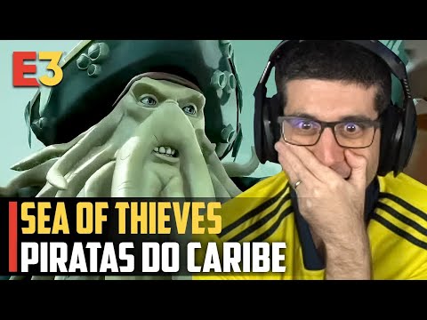 Sea Of Thieves e Piratas do Caribe COM DAVY JONES, Perdi a Linha Nesse Trailer