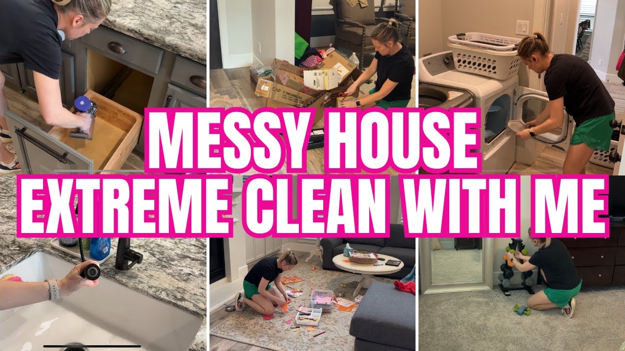 2025 MESSY HOUSE CLEAN WITH ME // EXTREME CLEANING MOTIVATION - YouTube