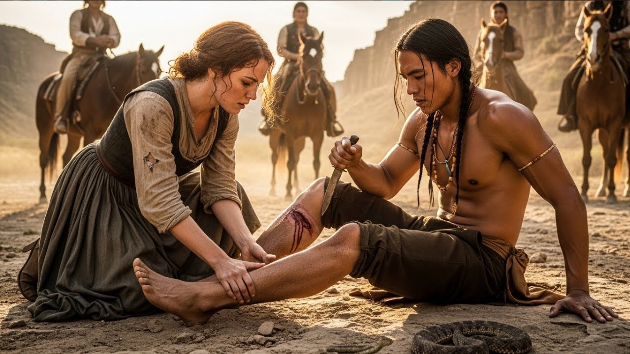 Son of The Comanche Is Bitten By a Rattlesnake… And A White Woman Risks Life To Suck The Poison Out!