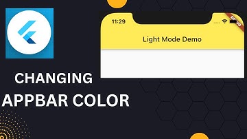 CHANGING APPBAR COLOR IN FLUTTER PROJECT