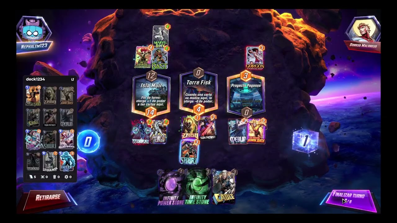 Marvel Snap - Mazo mucha energia con Jim Hammond Human Torch y The Fallen One.