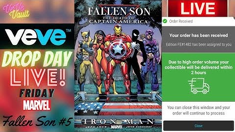 VeVe Drop Day LIVE -  Fallen Son: The Death of Captain America #5 Marvel Comic NFT Drop! Good Luck!!
