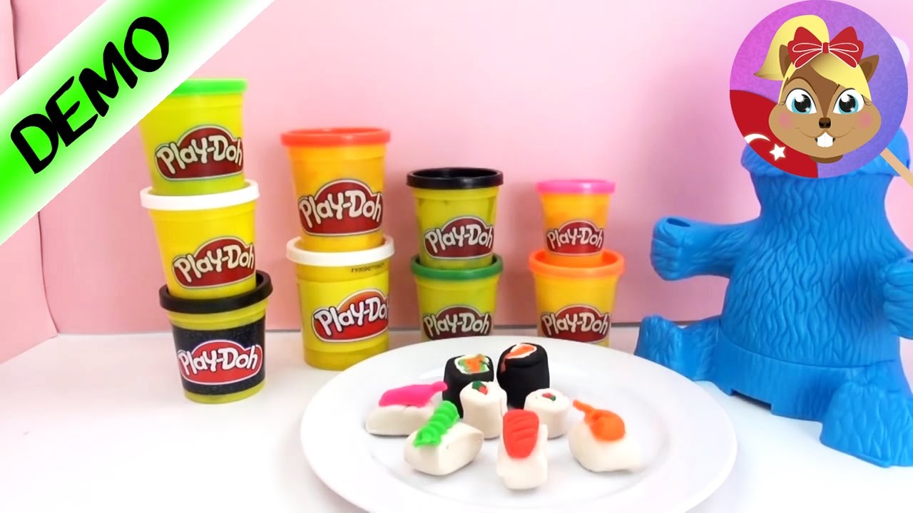Play Doh Türkçe Oyun Hamuru Kurabiye Canavarı Sushi yemeği Play Doh