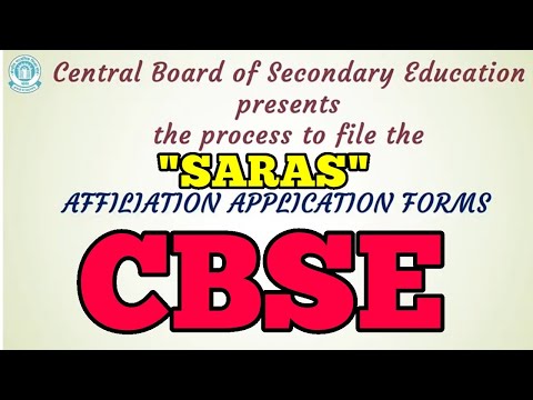 New CBSE Affiliation #SARAS. Complete Process Explained including Part A, B, C of Online Application