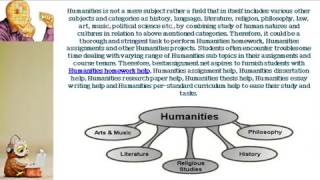 Humanities homework help