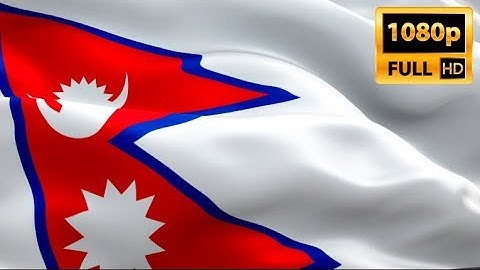 Nepal flag video waving in wind. Realistic Nepali Flag background. Nepal flag  full HD