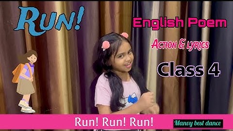 Run !🏃‍♀️ poem with action & lyrics |Marigold English poem of class 4 Run! |ncert poem run 🏃‍♀️