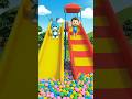 Bunny and Boy Playground Fun! 🎈 Ball Pit Slide Cartoon for Kids