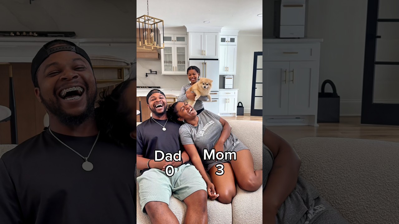 Who won? 😂 #family #dad #challenge #mom #dog
