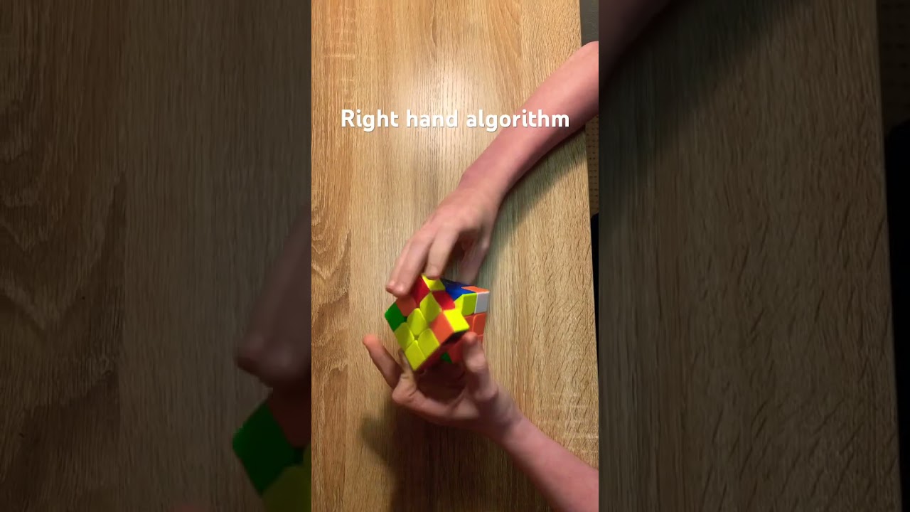 Right and left hand algorithms for Rubiks cube