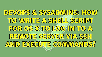 How to write a shell script for OS X to log in to a remote server via SSH and execute commands?