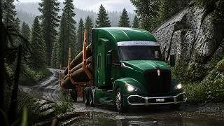 ATS 1.58 Realistic Driving POV 4K | Kenworth T680 Log Transport | Ultra Realism Gameplay