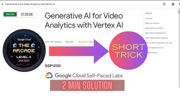 Generative AI for Video Analytics with Vertex || GSP1200 || Arcade2024 || @CloudHustlers