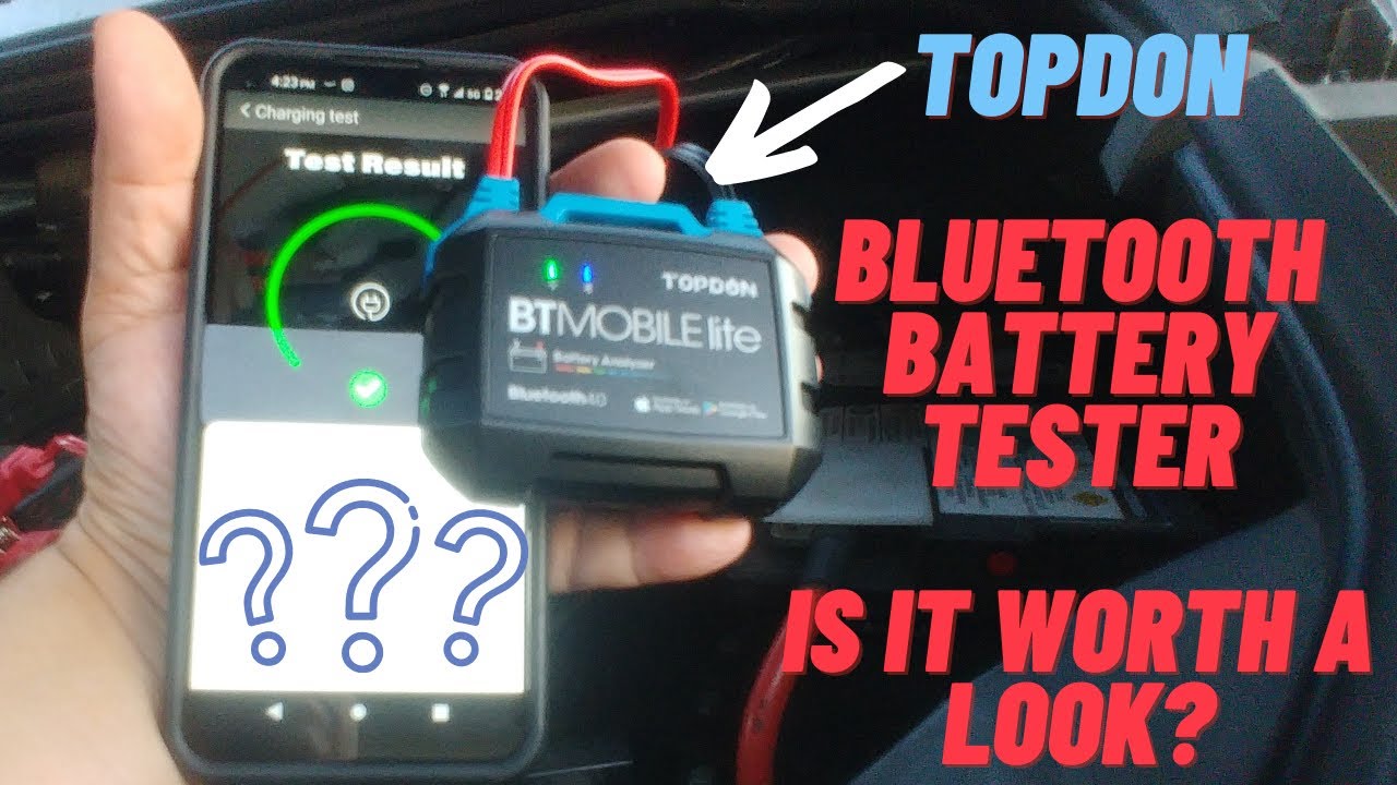Testeur Batterie Bluetooth TOPDON BT Mobile Lite - 12V/6V - 100-2000 CCA - Pour Voiture, Moto