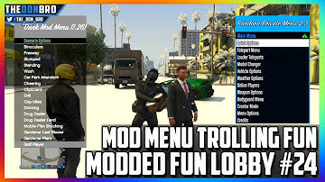 GTA 5 ONLINE - MODDED FUN LOBBY #24 - MOD MENU TROLLING FUN (GTA 5 MODS)