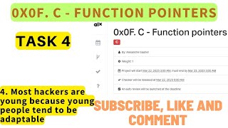 0x0F. C - Function pointers; ALX:4. Most hackers are young because young people tend to be adaptable