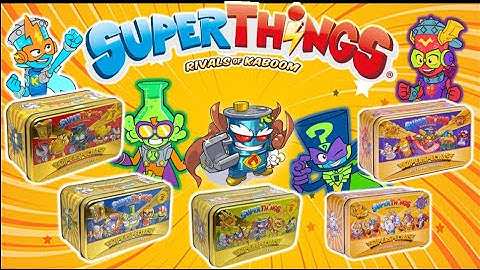 ⚡️SUPERTHINGS SUPER COLLECCION COMPLETA TODAS LAS LATAS DORADAS⚡️UNBOXING SUPERTHINGS Y KAZOOM KIDS