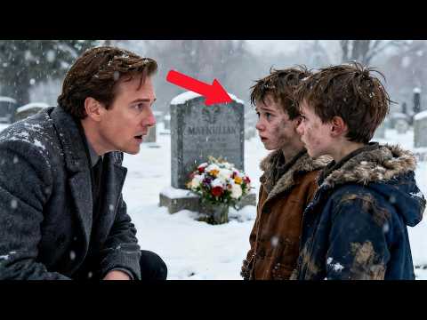 Millionaire Finds Twins at His Wife’s Grave in Winter—Their Whispers Leave Him Frozen...