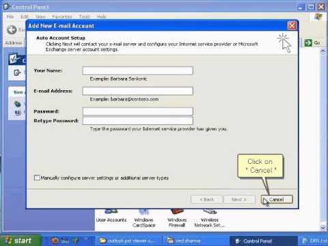 Open an Outlook Data File without Using an Email Account