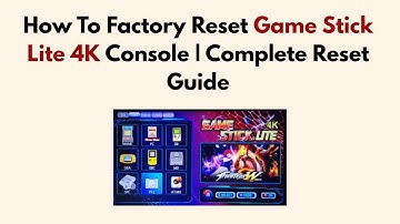 How To Factory Reset Game Stick Lite 4K Console | Complete Reset Guide
