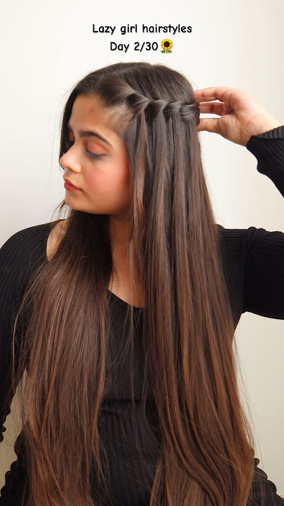 Faux waterfall braid 🌼 #youtube #shortsvideo #hairstyle #longhair air