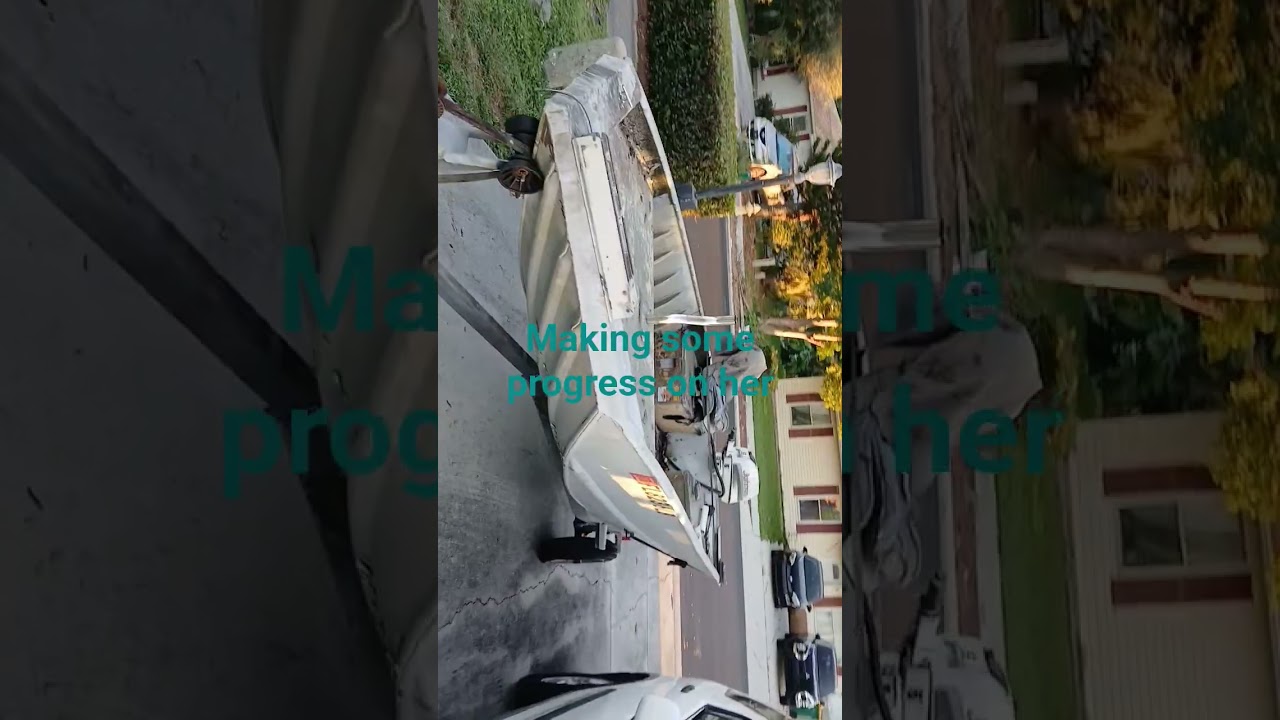 Jon Boat DIY backyard project #fishing #boating #backcountryfishing #boatlife #diy