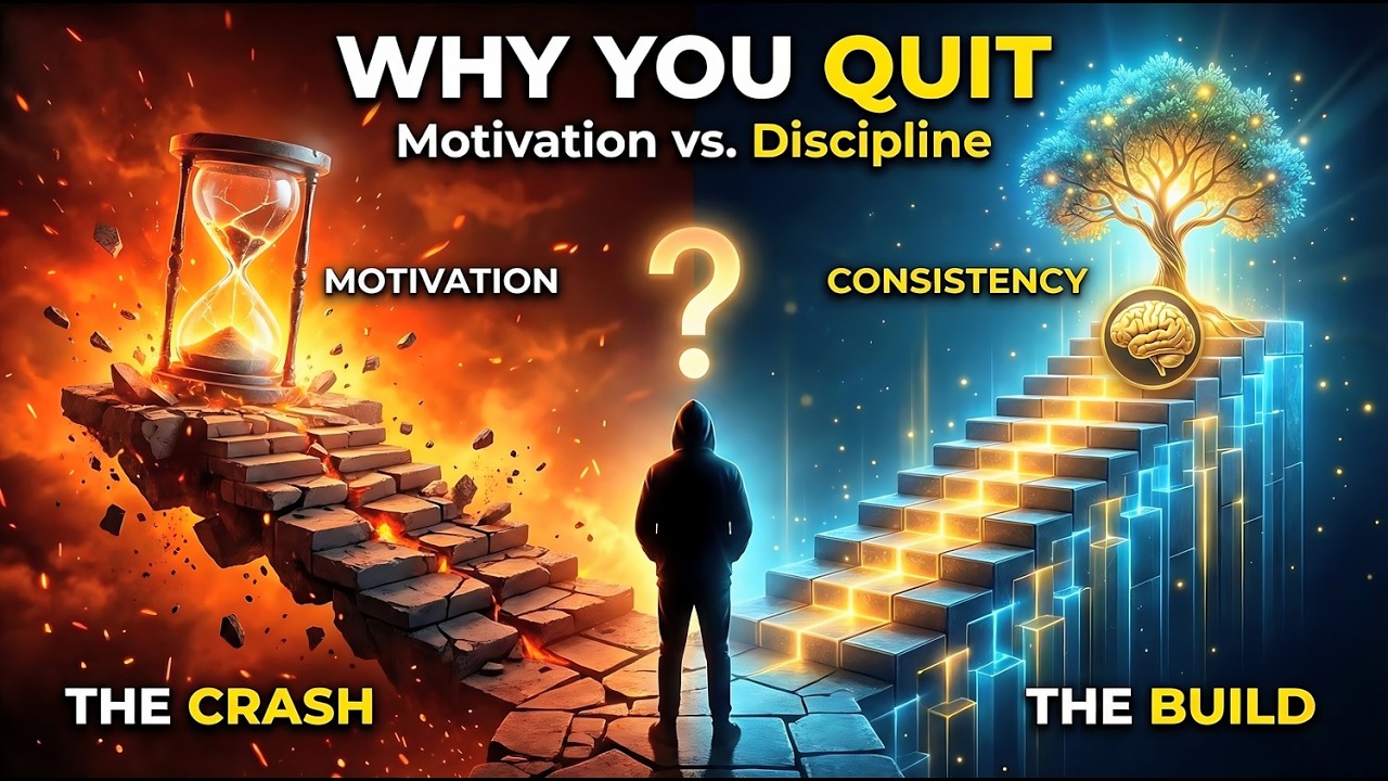 Why You Quit? 📉 Motivation vs. Discipline (The 1% Rule)