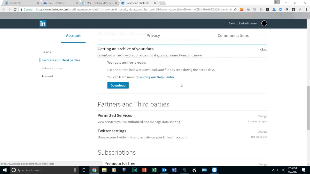 Download Your LinkedIn Contacts To Your Computer In 2 Minutes! - YouTube