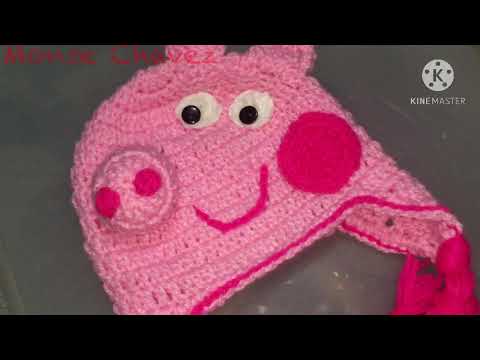 Gorro de peppa pig tejido a crochet talla 5 años paso a paso YouTube