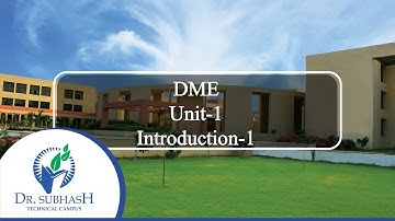 DME::Lec-1 Unit-1 Introduction of Subject By K.C.Lathiya