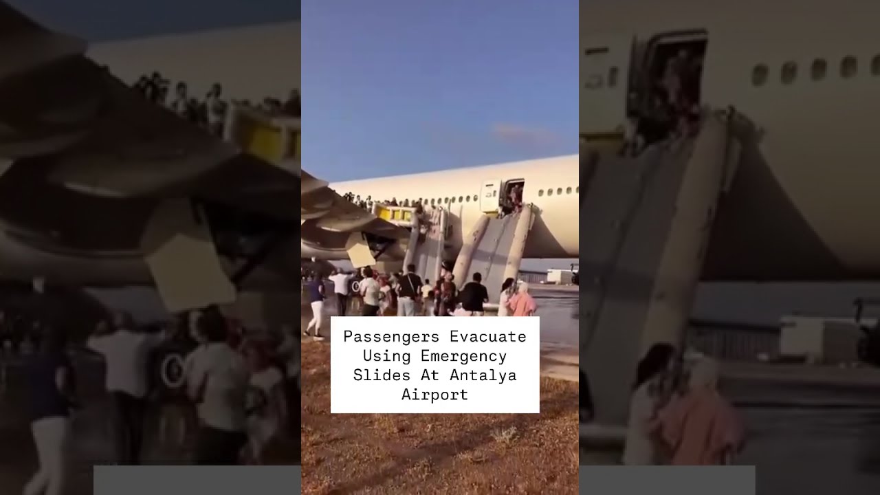 Smoke Detected In Boeing 777 T Rkiye Passengers Forced To Evacuate By Emergency Slides Shorts