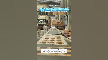 The DWS equipment, which can sort 3,600 pieces per hour, has excellent automation technology