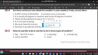 (Unit 28 : Weather) Exercises English Vocabulary in Use – Elementary (Unit 28 : Weather) Exercises English Vocabulary in Use – Elementary