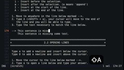 Helix Editor: Tutor 2.1:  More Insert Command