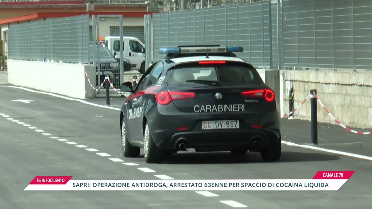 Operazione antidroga a Sapri: arrestato sessantatreenne per spaccio di cocaina liquida