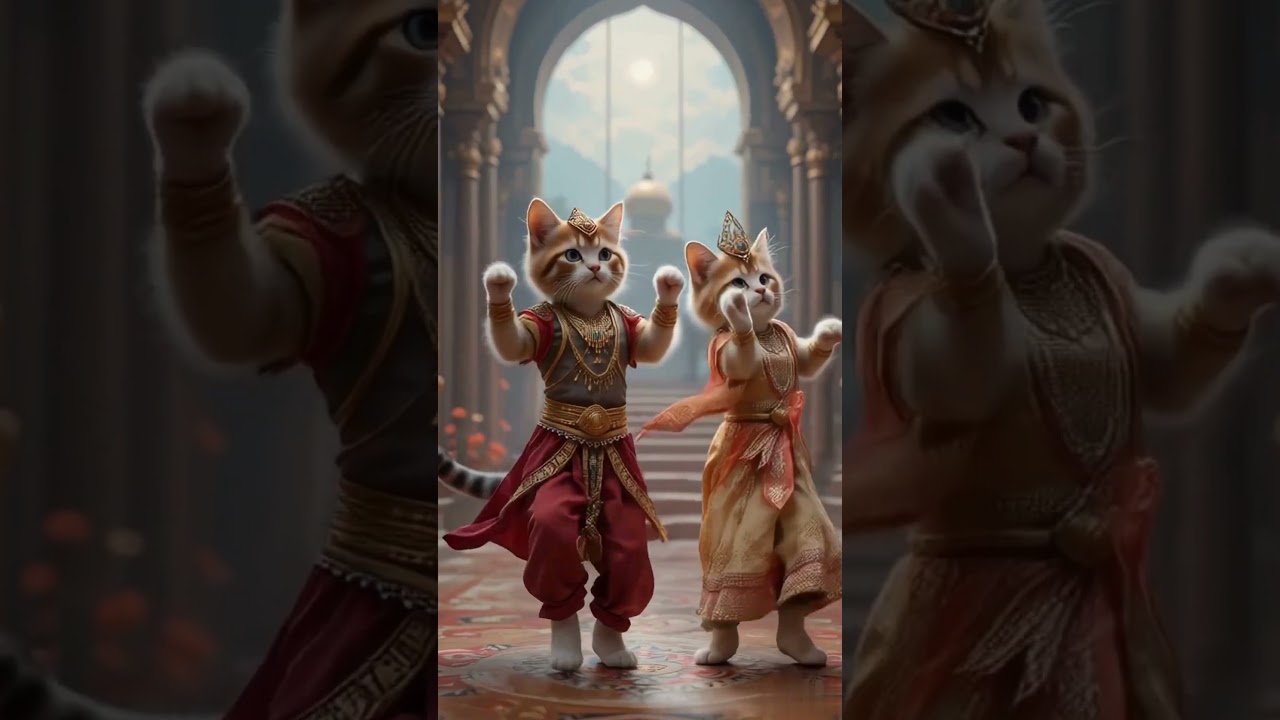 Cats Dancing to Hindi Song 💃🐱 | Funny & Cute Cat Shorts