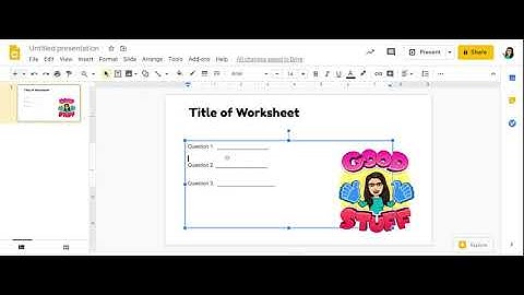 Create Fillable worksheet on Google Slides