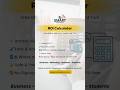 ROI Calculator #returnoninvestment #financetools #investmentplanning