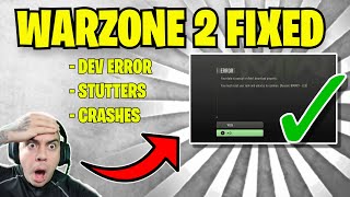 How To FIX any DEV Error CRASH Stutter in Warzone 2 ( Call of Duty Warzone 2.0 )