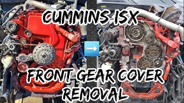 Cummins ISX (with oil leak) Front Gear Cover Removal - Tutorial