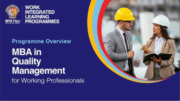 Programme Overview | MBA in Quality Management for working professionals