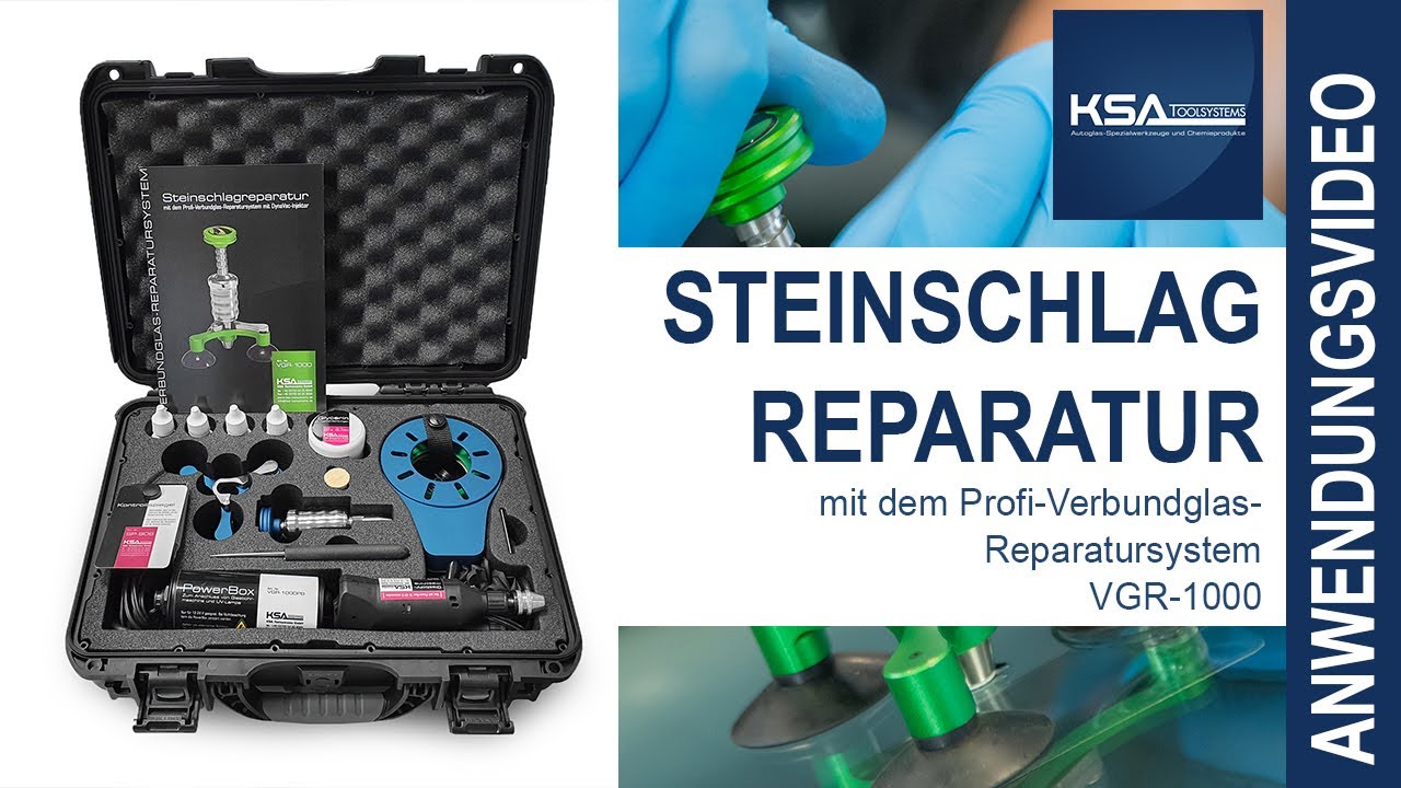 Profi-Verbundglas-Reparatursystem für Steinschläge - Anwendungsvideo VGR-1000