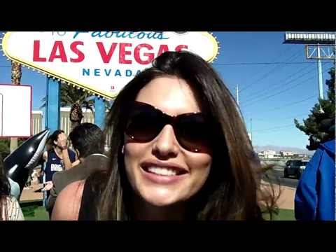 Alyssa Miller Sports Illustrated 2013 Swimsuit Model Interview Vegas Welcome Sign 2-14-13
