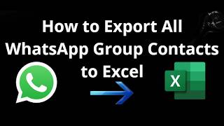How to Export All WhatsApp Group Contacts to Excel - Complete Guide screenshot 5