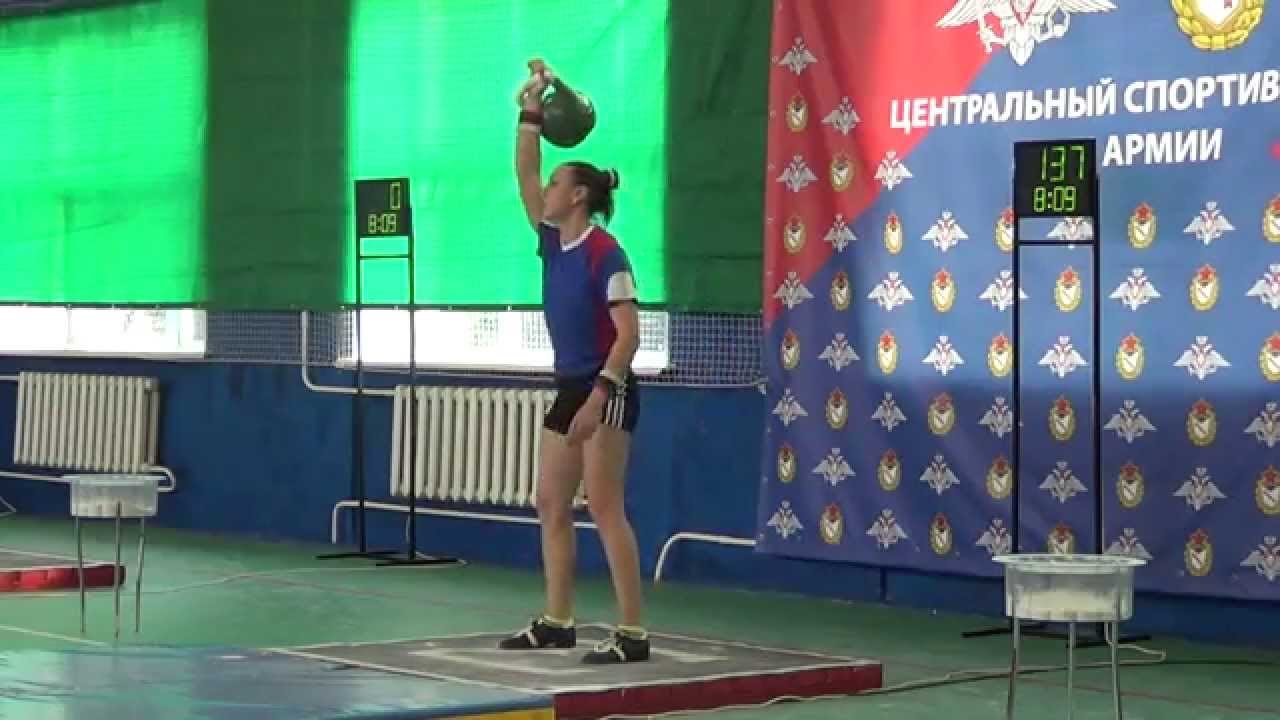 Russian military championship of kettlebell sport 2015 woman 58 kg