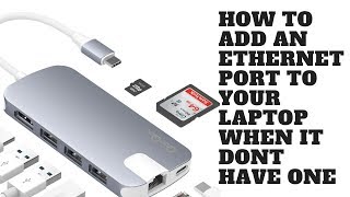 ... simple little trick to add a ethernet port any device that don't
have one. you can also u...