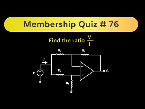Operational Amplifier Solved Problem | Membership Quiz # 76