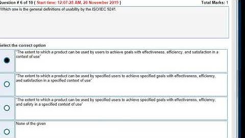 CS408   Human Computer Interaction Quiz No  1  20 Nov2019